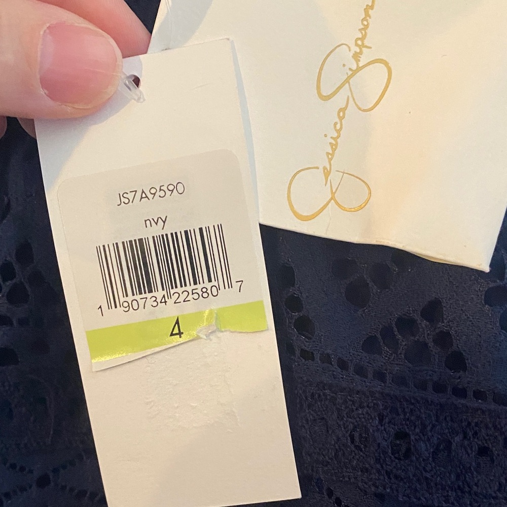 NWT Jessica Simpson Womens Knee-Length Party Dress in Navy - Picture 6 of 6